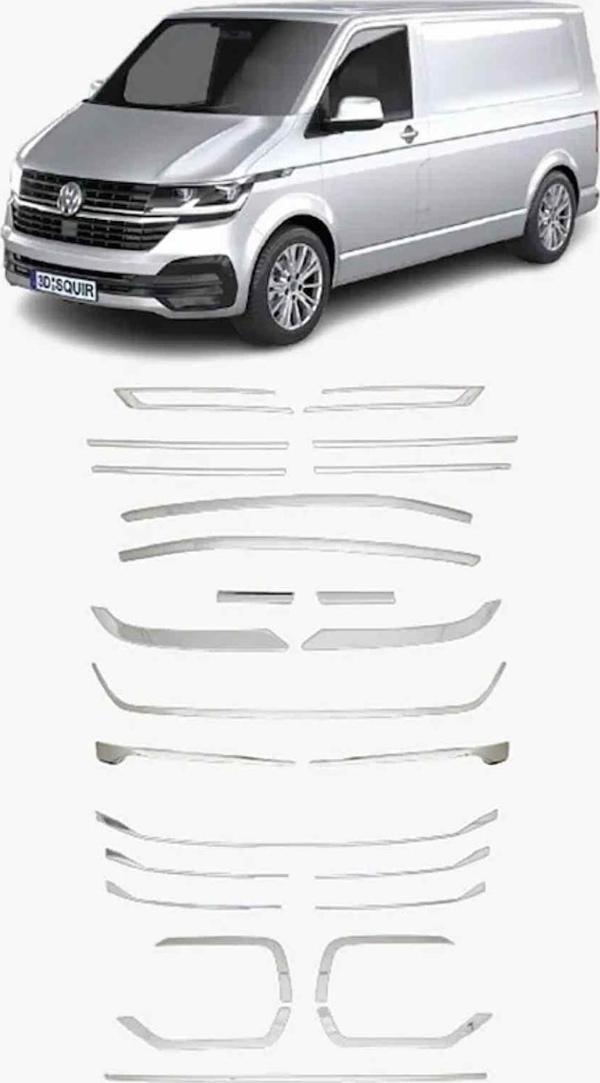 Volkswagen T6 Uyumlu Paslanmaz Full Krom Set - Image 1