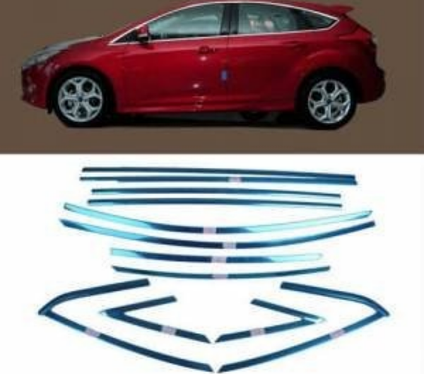 Ford Focus 3 Hb Krom Cam Çerçeve Çıtası 2012-2015 arası - Image 1