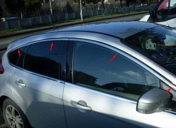 Ford Focus 3 Hb Krom Cam Çerçevesi 2012-2015 arası - Image 1
