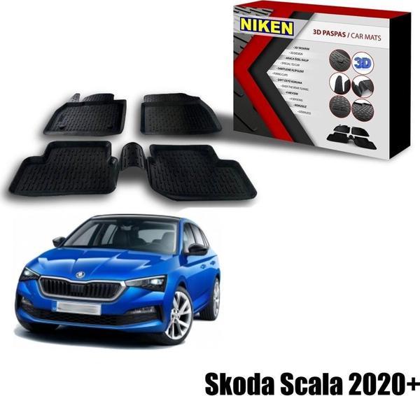 Skoda Scala Havuzlu 3D Paspas Niken Siyah 2020+ sonrası uyumlu - Image 1