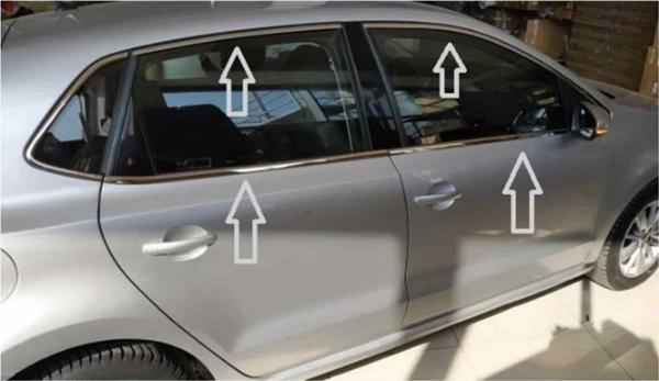 Vw Polo Cam Çerçevesi Çıtası Komple Set Krom 2014-2018 arası - Image 1