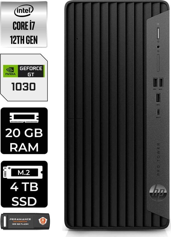 Hp Pro Tower 400 G9 E6U3M9Ea370 İ7 12700 20Gb Ram 4Tb Ssd Gt730 4Gb W11H Masaüstü Bilgisayar - Image 1