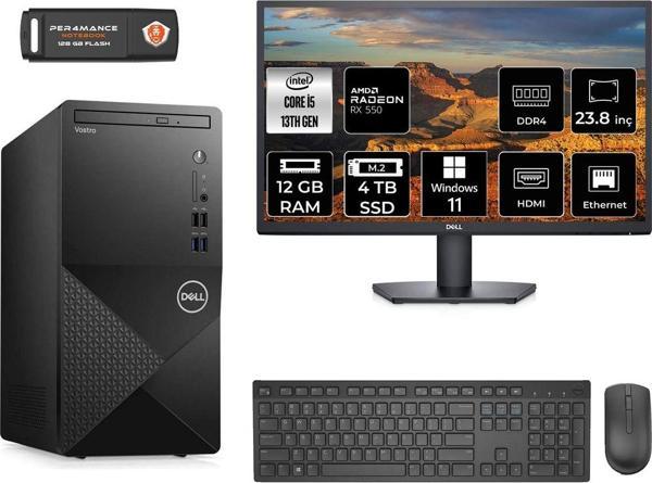 Dell Vostro 3020 Ae3020S260 İ5 13400 12Gb Ram 4Tb Ssd Rx550 4Gb 23.8" W11P Masaüstü Bilgisayar - Image 1