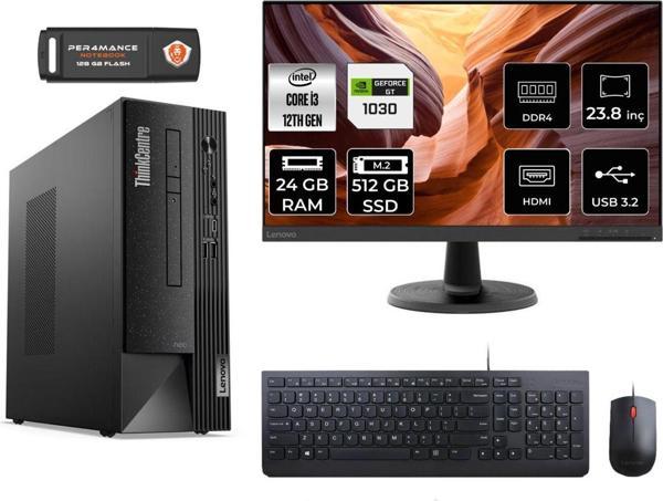 Lenovo Neo 50S Ae02Vtxs472 İ3 12100 24Gb Ram 512Gb Ssd Gt1030 23.8" Fdos Masaüstü Bilgisayar - Image 1