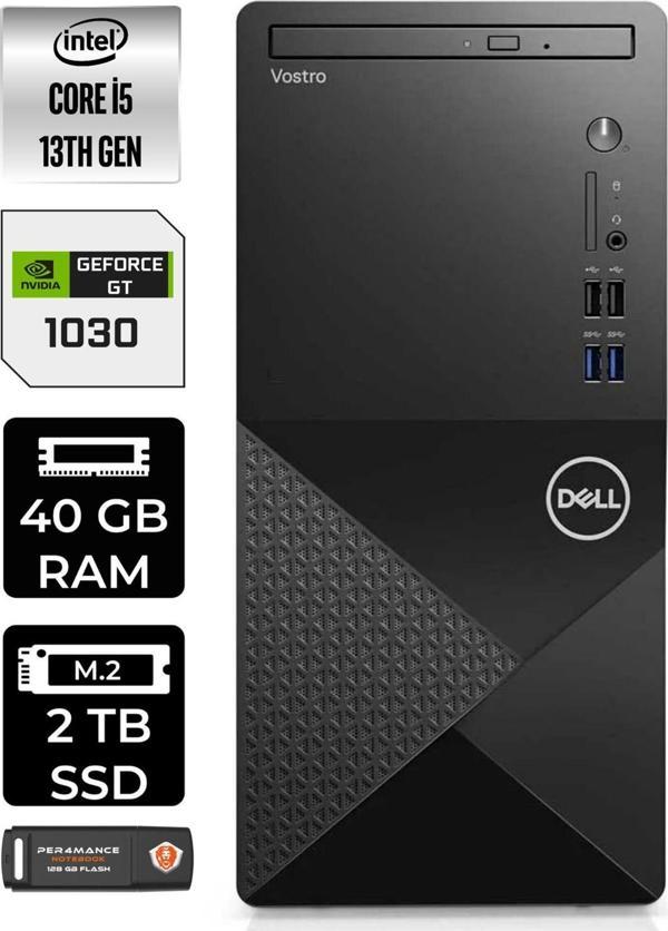 Dell Vostro 3020 En2054Vdt3020539 İ5 13400 40Gb Ram 2Tb Ssd Gt1030 W11H Masaüstü Bilgisayar - Image 1