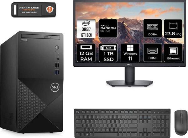 Dell Vostro 3910 Ae7630Dt3910S258 İ7 12700 12Gb Ram 1Tb Ssd Rx550 4Gb 23.8" W11P Masaüstü Bilgisayar - Image 1