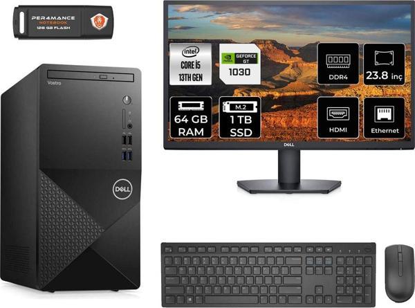 Dell Vostro 3020 Ae3020S498 İ5 13400 64Gb Ram 1Tb Ssd Gt1030 4Gb 23.8" Fdos Masaüstü Bilgisayar - Image 1
