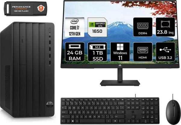 Hp Pro Tower 290 G9 Ae6D3A3Eas723 İ7 12700 24Gb Ram 1Tb Ssd Gtx1650 4Gb 23.8" W11P Masaüstü Pc - Image 1