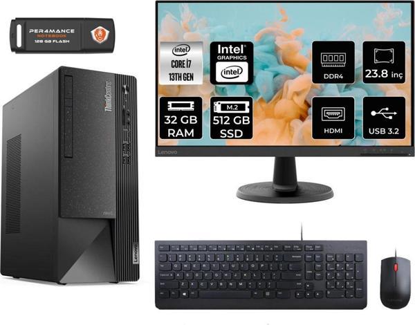 Lenovo Neo 50T Ae12Jd0008Trs027 İ7 13700 32Gb Ram 512Gb Ssd 23.8" Fdos Masaüstü Bilgisayar - Image 1