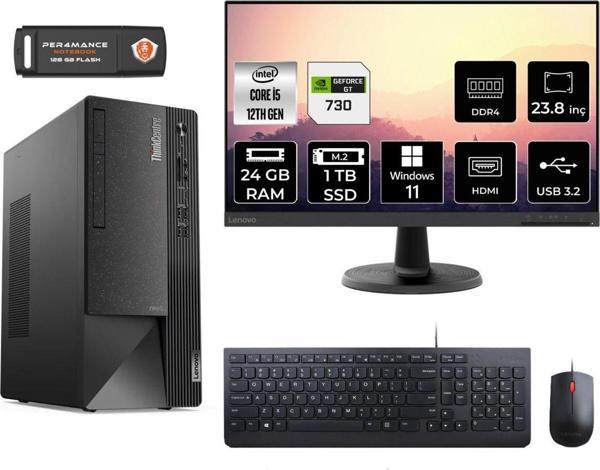 Lenovo Neo 50T Ae0Bjtxs423 İ5 12400 24Gb Ram 1Tb Ssd Gt730 23.8" W11P Masaüstü Bilgisayar - Image 1