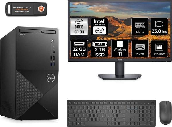 Dell Vostro 3020 Ae3020S079 İ5 13400 32Gb Ram 2Tb Ssd 23.8" W11H Masaüstü Bilgisayar - Image 1