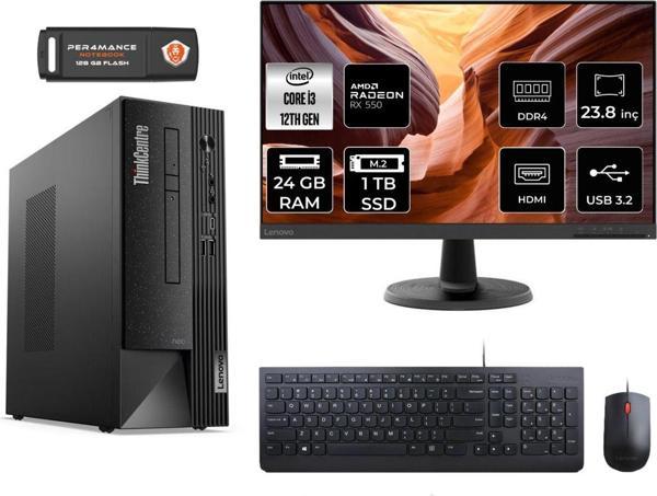 Lenovo Neo 50S Ae02Vtxs173 İ3 12100 24Gb Ram 1Tb Ssd Rx550 23.8" Fdos Masaüstü Bilgisayar - Image 1