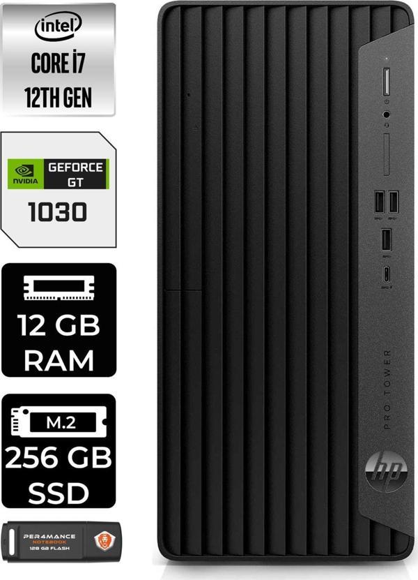 Hp Pro Tower 400 G9 E6U3M9Ea456 İ7 12700 12Gb Ram 256Gb Ssd Gt1030 4Gb Fdos Masaüstü Bilgisayar - Image 1