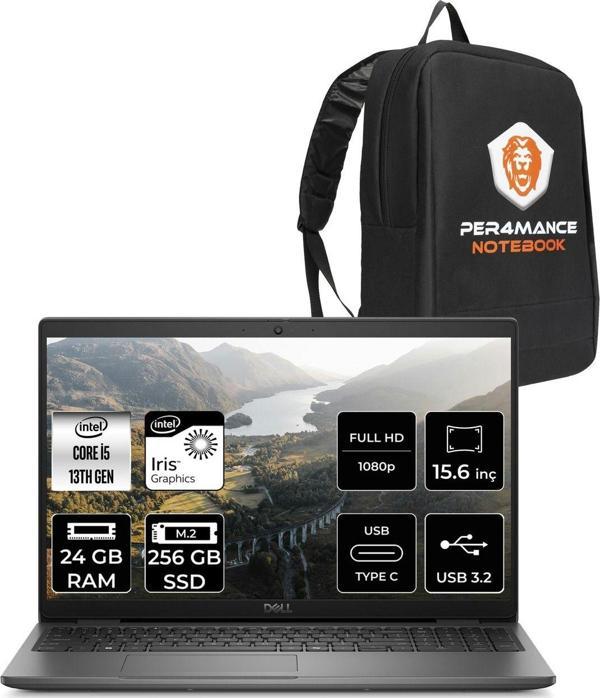 Dell Latitude 3550 İ5 1335U 24Gb 256Gb Ssd 15.6'' Fhd Fdos N015L355015 & Per4 Çanta - Image 1