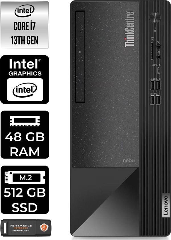 Lenovo Neo 50T 12Jd0008Tre042 İ7 13700 48Gb Ram 512Gb Ssd Fdos Masaüstü Pc & Per4 Bellek - Image 1