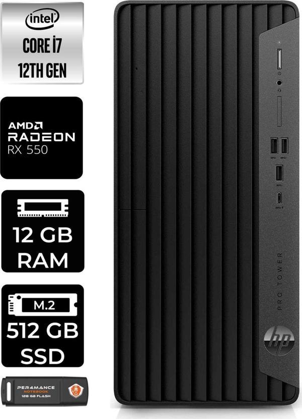 Hp Pro Tower 400 G9 E6U3M9Ea207 İ7 12700 12Gb Ram 512Gb Ssd Rx550 4Gb W11H Masaüstü Bilgisayar - Image 1