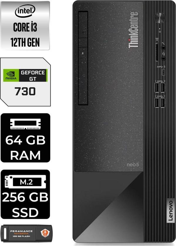 Lenovo Neo 50T 11Sc001Atxe446 İ3 12100 64Gb Ram 256Gb Ssd Gt730 W11P Masaüstü Bilgisayar - Image 1