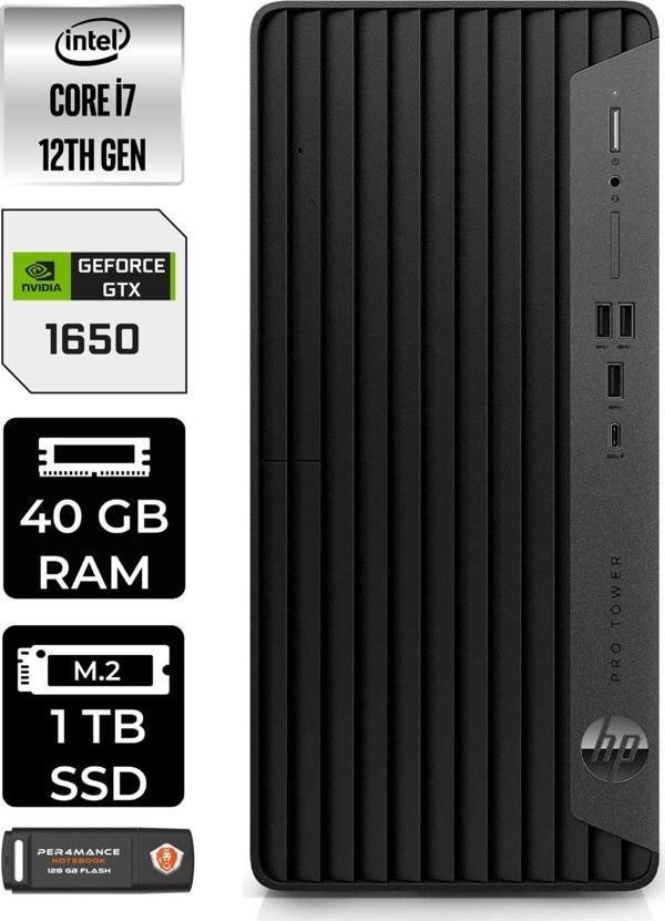 Hp Pro Tower 400 G9 E6U3M9Ea738 İ7 12700 40Gb Ram 1Tb Ssd Gtx1650 4Gb W11P Masaüstü Bilgisayar - Image 1