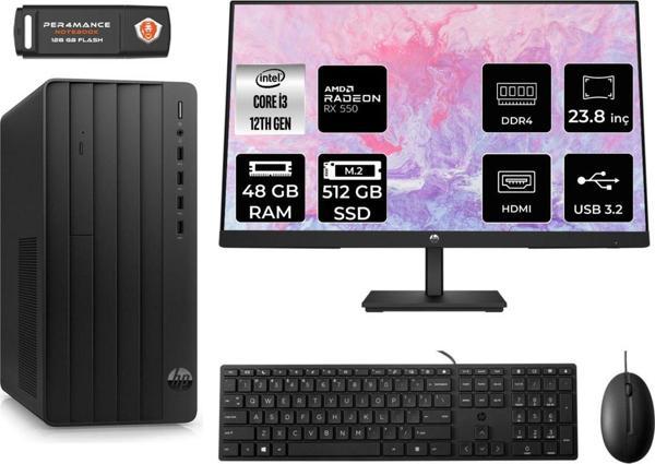 Hp Pro Tower 290 G9 Ae6D3A1Eas192 İ3 12100 48Gb Ram 512Gb Ssd Rx550 4Gb 23.8" Fdos Masaüstü Pc - Image 1