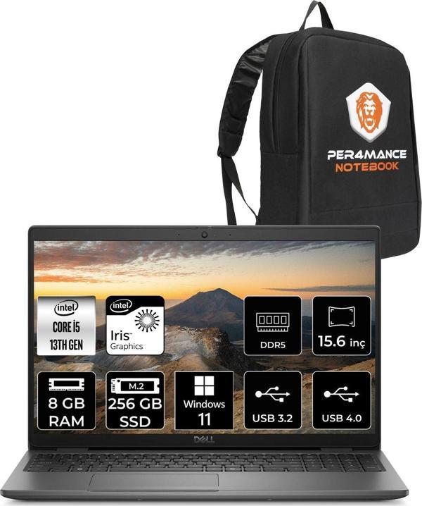 Dell Latitude 3550 İ5 1345U 8Gb 256Gb Ssd 15.6'' Fhd W11H Taşınabilir Bilgisayar & Per4 Çanta - Image 1