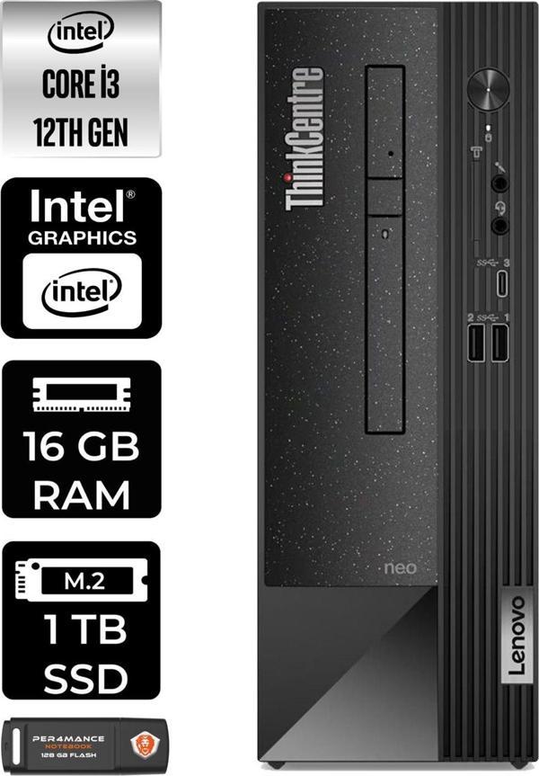 Lenovo Neo 50S 11Sx002Vtxe013 İ3 12100 16Gb Ram 1Tb Ssd Fdos Masaüstü Bilgisayar - Image 1