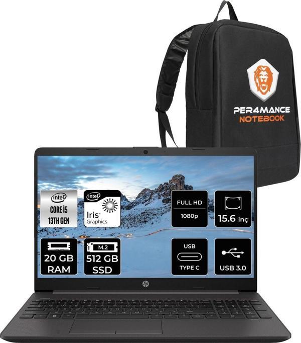 Hp 250R G9 İ5 1335U 20Gb Ram 512Gb Ssd 15.6'' Full Hd Fdos Dizüstü Bilgisayar & Per4 Çanta - Image 1