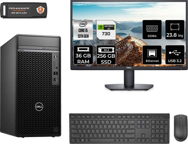 Dell Optılex 7010 Aeo7010S331 İ5 13500 36Gb Ram 256Gb Ssd Gt730 4Gb 23.8" Fdos Masaüstü Bilgisayar - Image 1