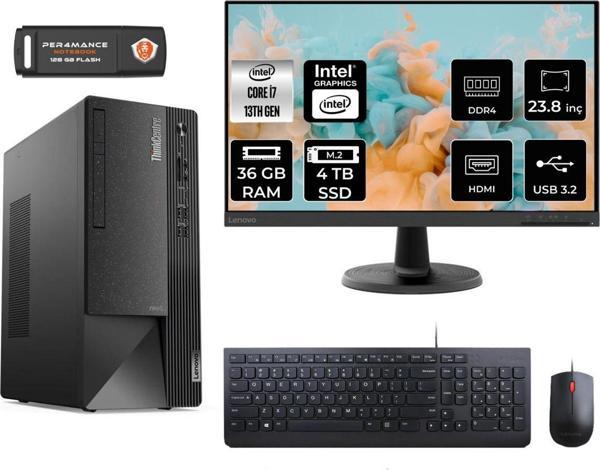Lenovo Neo 50T Ae12Jd0008Trs035 İ7 13700 36Gb Ram 4Tb Ssd 23.8" Fdos Masaüstü Bilgisayar - Image 1
