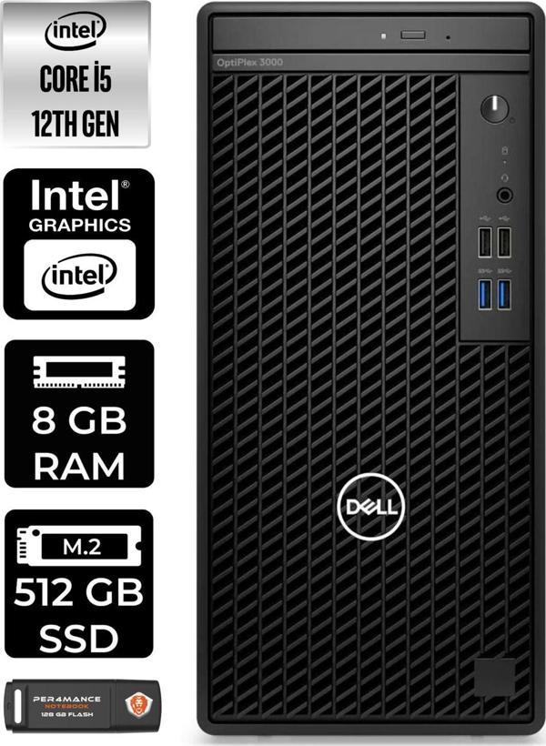 Dell Optıplex 3000 En010O3000002 İ5 12500 8Gb Ram 512Gb Ssd Fdos Masaüstü Bilgisayar - Image 1