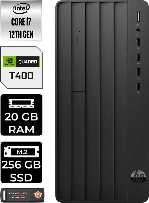 Hp Pro Tower 290 G9 E6D3A3Ea066 İ7 12700 20Gb Ram 256Gb Ssd T400 W11H Masaüstü Bilgisayar - Image 1