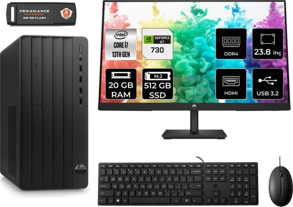 Hp Pro Tower 290 G9 Ae8T2X2Ess467 İ7 13700 20Gb Ram 512Gb Ssd Gt1030 4Gb 23.8" Fdos Masaüstü Pc - Image 1