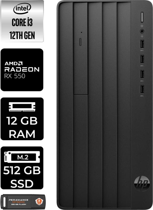 Hp Pro Tower 290 G9 E6D3A1Ea357 İ3 12100 12Gb Ram 512Gb Ssd Gt730 4Gb W11H Masaüstü Bilgisayar - Image 1