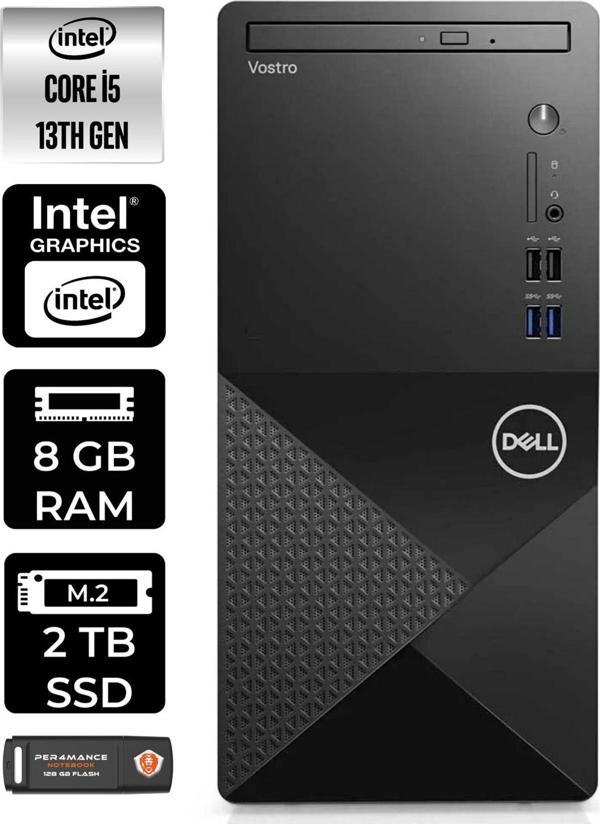 Dell Vostro 3020 En2050Vdt3020054 İ5 13400 8Gb Ram 2Tb Ssd W11H Masaüstü Bilgisayar - Image 1