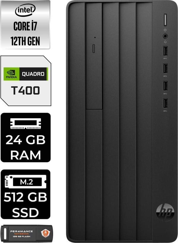 Hp Pro Tower 290 G9 E6D3A3Ea072 İ7 12700 24Gb Ram 512Gb Ssd T400 W11H Masaüstü Bilgisayar - Image 1
