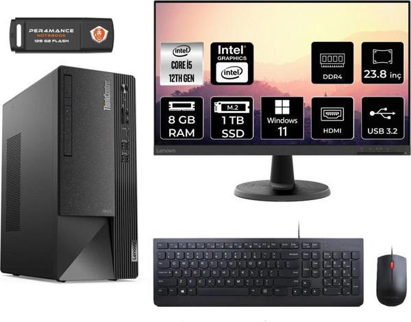 Lenovo Neo 50T Ae0Bjtxs053 İ5 12400 8Gb Ram 1Tb Ssd 23.8" W11H Masaüstü Bilgisayar - Image 1
