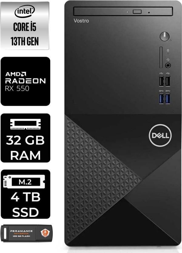 Dell Vostro 3020 En2046Vdt3020280 İ5 13400 32Gb Ram 4Tb Ssd Rx550 W11P Masaüstü Bilgisayar - Image 1