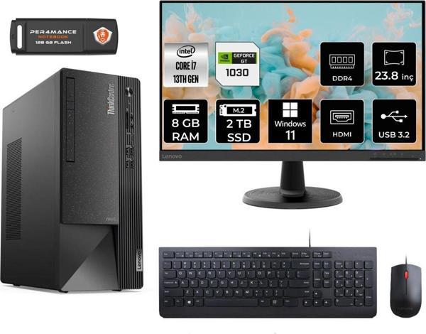 Lenovo Neo 50T Ae12Jd0008Trs504 İ7 13700 8Gb Ram 2Tb Ssd Gt1030 23.8" W11H Masaüstü Bilgisayar - Image 1