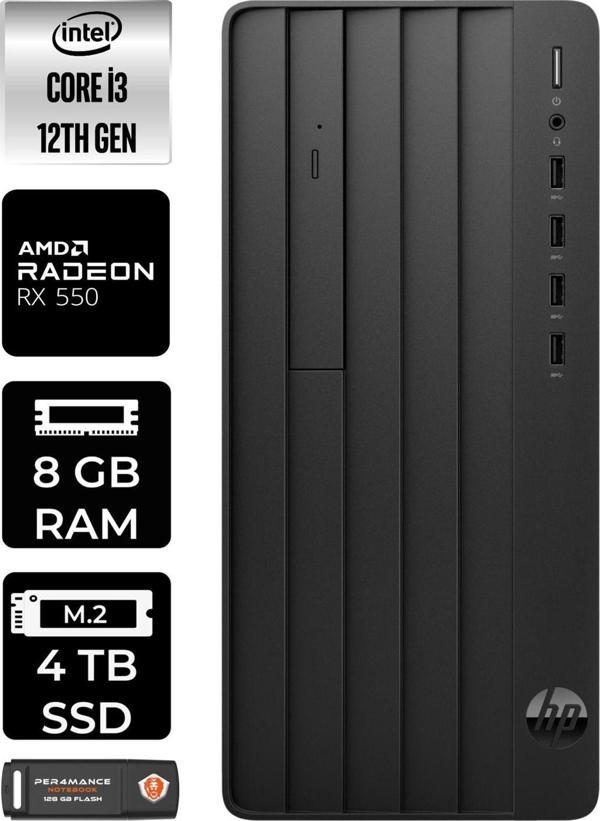 Hp Pro Tower 290 G9 E6D3A1Ea155 İ3 12100 8Gb Ram 4Tb Ssd Rx550 4Gb Fdos Masaüstü Bilgisayar - Image 1