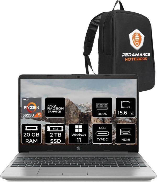 Hp 255 G9 Ryzen 5 5625U 20Gb Ram 2Tb Ssd 15.6" Fhd W11H 6Q8N2Es & Per4 Çanta - Image 1