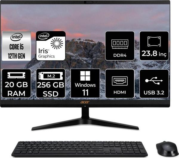 Hp Acer Aspire C24-1700 İ5 1235U 20Gb Ram 256Gb Ssd 23.8" Fhd W11H All In One Pc Dq.Bjwem.006 - Image 1
