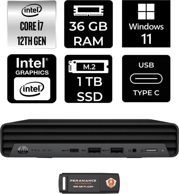 Hp Pro Mini 400 G9 İ7-12700T 36Gb Ram 1Tb Ssd W11Pro 6D378Ea Mini Pc & Per4 Bellek - Image 1