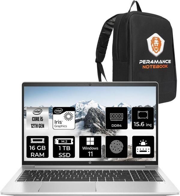 Hp Probook 450 G9 İ5 1235U 16Gb 1Tb Ssd 15.6" Fhd W11Pro 6S6Z1Ea & Per4 Çanta - Image 1