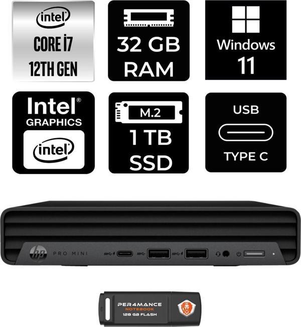 Hp Pro Mini 400 G9 İ7-12700T 32Gb Ram 1Tb Ssd W11Home 6D378Ea Mini Pc & Per4 Bellek - Image 1