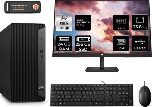 Hp Pro Tower 290 G9 Ae8T2W9Ess171 İ5 13500 24Gb Ram 256Gb Ssd Rx550 4Gb 23.8" Fdos Masaüstü Pc - Image 1
