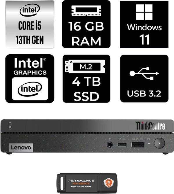 Lenovo Thinkcentre 50Q Gen 4 İ5-13420H 16Gb Ram 4Tb Ssd W11Pro 12Ln0048Tr Mini Pc & Per4 Bellek - Image 1