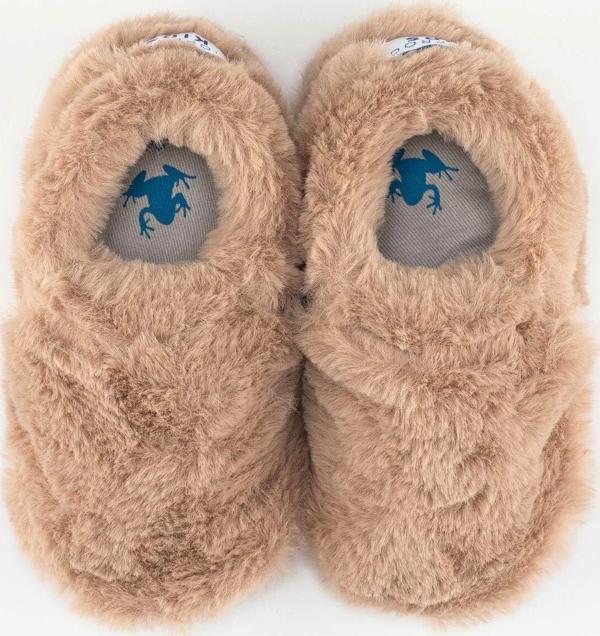 Hopfrög Furry Furry Bej Kürk Barefoot Patik - Image 1
