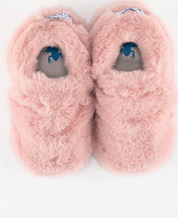 Hopfrög Furry Furry Pembe Kürk Barefoot Patik - Image 1