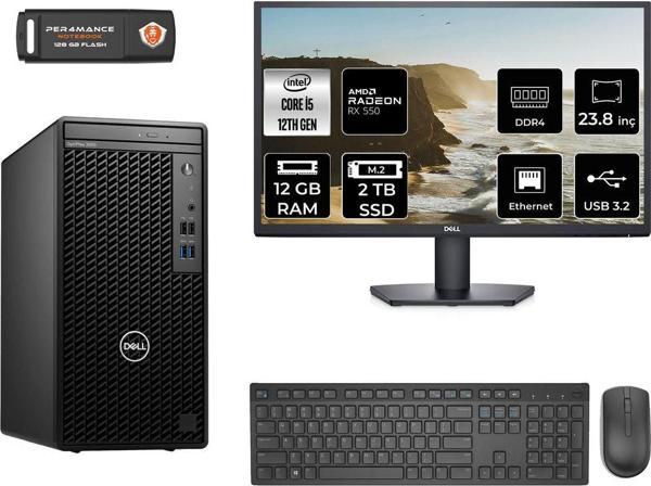 Dell Optılex 3000 Ae3000S159 İ5 12500 12Gb Ram 2Tb Ssd Rx550 4Gb 23.8" Fdos Masaüstü Bilgisayar - Image 1