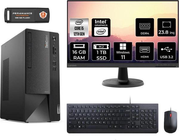 Lenovo Neo 50T Ae0Bjtxs113 İ5 12400 16Gb Ram 1Tb Ssd 23.8" W11P Masaüstü Bilgisayar - Image 1