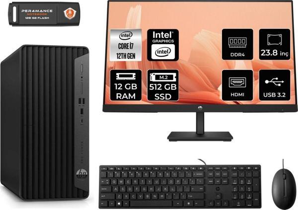 Hp Pro Tower 400 G9 Ae6U3M9Eas007 İ7 12700 12Gb Ram 512Gb Ssd 23.8" Fdos Masaüstü Bilgisayar - Image 1